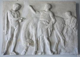 Fragmento de friso occidental del Partenón, Atenas