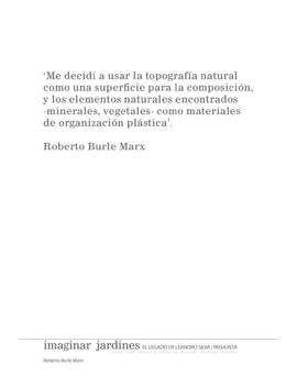 Roberto Burle Marx: una referencia [5]