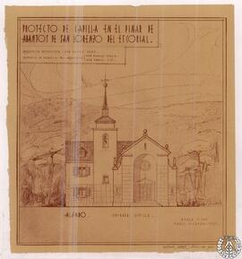 Proyecto de capilla en el Pinar de Abantos de San Lorenzo del Escorial. Alzado