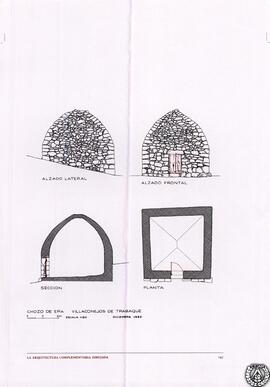 Publicación "Arquitectura popular de la Alcarria conquense". Pruebas de imprenta. Chozo...