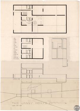 The Janus House. Longitudinal section. Transversal section [Plantas]