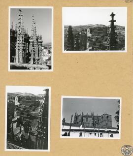 Plasencia, Cáceres [Detalles de pináculos y vista general de la catedral]
