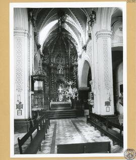 Parroquia de San Lucas de Jerez de la Frontera. Nave central y Retablo Mayor