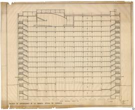 Pabellón de Exposiciones. Sección longitudinal