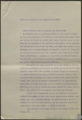 Servicios anejos en una clínica de enfermos
