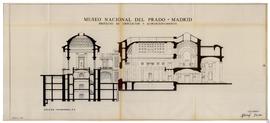 Museo Nacional del Prado. Proyecto de ampliación y acondicionamiento. Sección transversal E-E