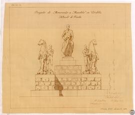 Proyecto de monumento a "Manolete" en Córdoba. Alzado de frente