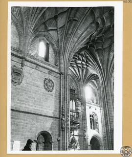 Catedral de Plasencia [Interior de la Catedral Nueva: bóvedas de crucería, órgano]