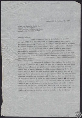 [Comunicación de traslado de residencia a Madrid y envío de documentación y planteamiento del tra...