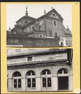 Convento de Trinitarios Descalzos de Alcalá de Henares [Fachada de la iglesia y patio del colegio]