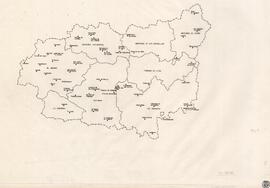 Provincia de León. Plano con indicación de las casas levantadas planimétricamente