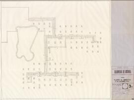 Hotel ducal Alameda de Osuna. Suites. Planta de cimientos y alcantarillado