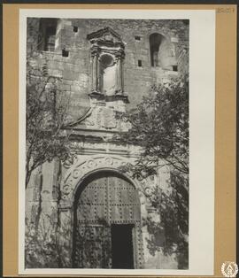 Iglesia parroquial de Villaescusa de Haro, Cuenca. Fachada [Iglesia de San Pedro. Detalle de la p...