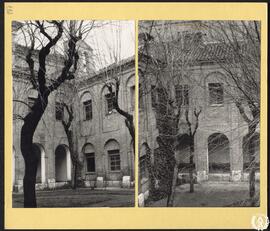 Colegio de Caraciolos [sic] o de Clérigos Regulares de Alcalá de Henares. Dos aspectos del patio ...