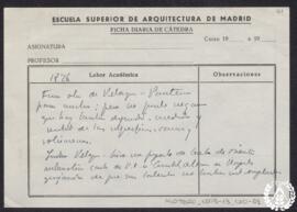 [Notas para el estudio biográfico del arquitecto Isidro González Velázquez]
