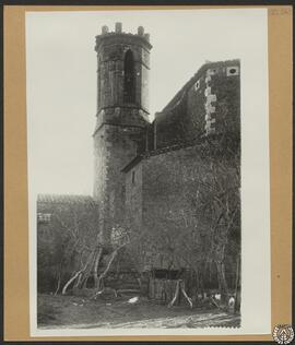 Iglesia de San Cipriano en Flassá, Gerona. Torre campanario [Iglesia de San Cebrián o San Cipriano]