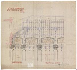 Detalle constructivo de la armadura del hall [de la Casa de Correos y Telégrafos]