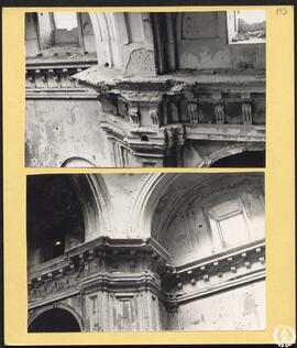 Iglesia del Colegio Caraciolos [sic] de Alcalá de Henares. Detalles [del friso] de la iglesia [Co...