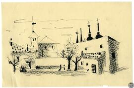 Plaza sin identificar [Dibujos de la Escuela Superior de Arquitectura]