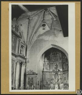 Santuario de la Peña, Graus, Huesca [Interior de la iglesia hacia el altar mayor. Basílica de Nuestra Señora de la Peña]