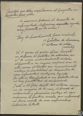 Principios que deben considerarse al proyectar un hospital para niños