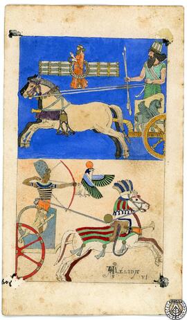 Kambises y Psamtik en el combate [La hija del rey de Egipto]