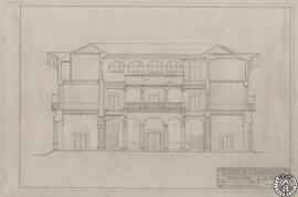 Proyecto de restauración y reforma interior del palacio de la Audiencia de Oviedo. Sección A-B