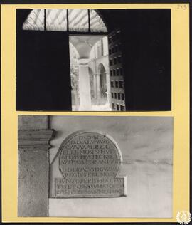 Colegio del Rey en Alcalá de Henares [Puerta del patio. Lápida con inscripción. Colegio Menor de ...
