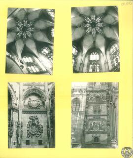 [Capilla de los Condestables de la catedral de Burgos: vistas de la boveda estrellada calada y de...