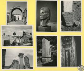 Mérida [Arco de Trajano; Busto de Augusto; Inscripción árabe de la Alcazaba; Pilastra visigoda; R...