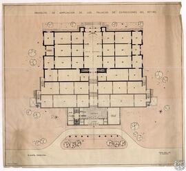 Proyecto de ampliación de los palacios de exposiciones del Retiro. Planta principal