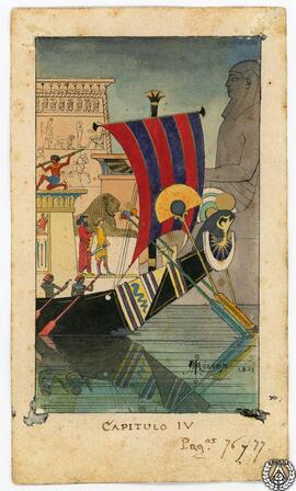 Llegada de la embajada persa a Sais [La hija del rey de Egipto]