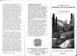 [Tríptico con plano] Las rosas en el Romeral de San Marcos. El jardín de Leandro Silva, Segovia