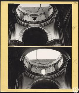 Colegio de Caraciolos [sic] de Alcalá de Henares. Iglesia. Dos aspectos del tambor de la cúpula [...