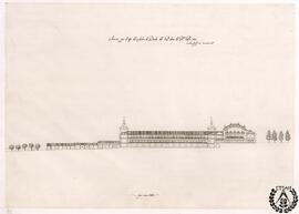 Sección por el eje del Salón de Baile del palacio del Buen Retiro [Estructura formal del palacio del Buen Retiro]