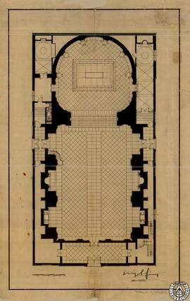 [Adaptación de auditorium para capillla del Espíritu Santo. Planta]