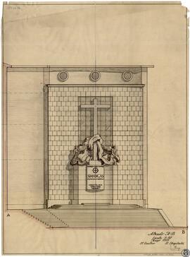 [Monumento a los caidos en el cuartel de Simancas en Gijón] Alzado AB