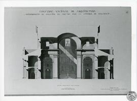 Concurso Nacional de Arquitectura. Anteproyecto de solución de crucero para la catedral de Vallad...