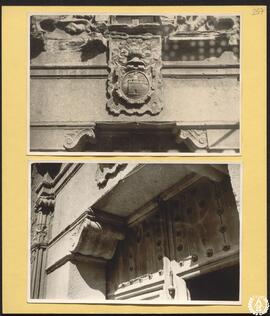 Palacio de los marqueses de Liçana en Alcalá de Henares [Dintel de la portada y escudo del dintel]