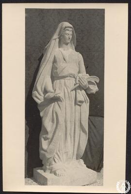 [Universidad Laboral de Gijón. escultura de Santa Eulalia de Mérida, para el exterior de la iglesia]
