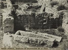Fraga (Huesca). Trabajos de excavación en la villa