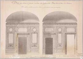 Dibujo para adornar el gabinete inmediato a la capilla del Palacio de la Villa de Arenas. Frente ...