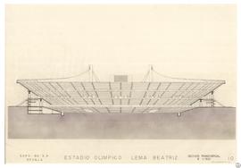 Estadio Olímpico. EXPO-92 S.A. Sevilla. Sección transversal