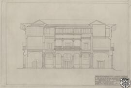 Proyecto de restauración y reforma interior del palacio de la Audiencia de Oviedo. Sección C-D