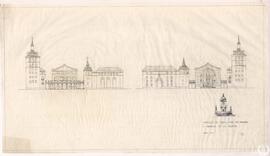 Proyecto de Nuevo Foro de Madrid y Mercado de la Cebada [Alzados]