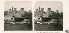 Paris. L'Hôtel-de-Ville et le pont dÁrcole