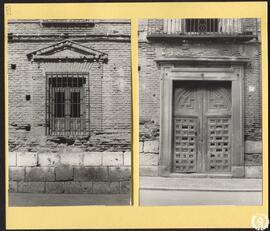 Palacio de Villagigero [sic] en Alcalá de Henares [Detalle de la puerta adintelada y de una venta...