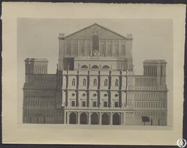 [Teatro Real de Madrid. Alzado desde la Plaza de Oriente]