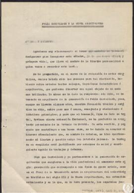 Félix Cardellach y la nueva arquitectura