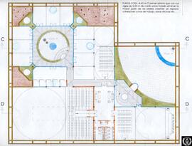 [Concurso para edificio sostenible de oficinas en Palma de Mallorca. Planta cota -4,60 m]